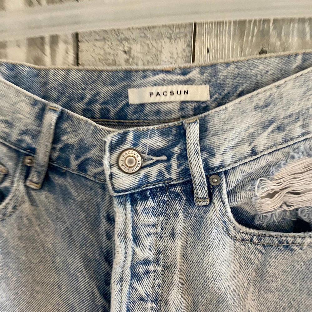 Pacsun high rise straight distressed jeans 23 - Picture 4 of 6